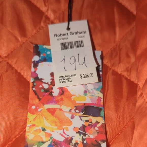 Robert Graham Brown Jacket with Orange Lining - Picture 4 of 5